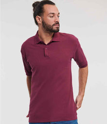 Russell Athletic Poly/Cotton Piqué Polo Shirt 539M - 539M Burgundy Model