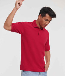 Russell Athletic Poly/Cotton Piqué Polo Shirt 539M - 539M Classic Red Model