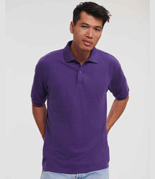 Russell Athletic Poly/Cotton Piqué Polo Shirt 539M - 539M Purple Model