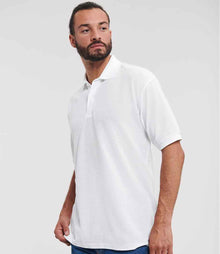 Russell Athletic Poly/Cotton Piqué Polo Shirt 539M - 539M White Model