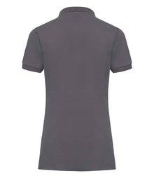 Russell Athletic Ladies Stretch Piqué Polo Shirt 566F - 566F Convoy Grey Back