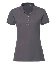 Russell Athletic Ladies Stretch Piqué Polo Shirt 566F - Convoy Grey