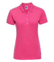 Russell Athletic Ladies Stretch Piqué Polo Shirt 566F - Fuchsia