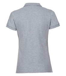 Russell Athletic Ladies Stretch Piqué Polo Shirt 566F - 566F Light Oxford Back