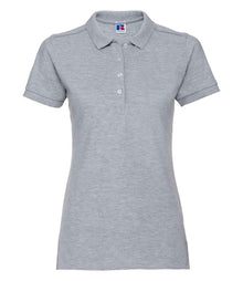 Russell Athletic Ladies Stretch Piqué Polo Shirt 566F - Light Oxford