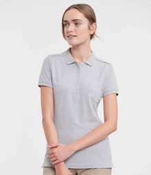 Russell Athletic Ladies Stretch Piqué Polo Shirt 566F - 566F Light Oxford Model