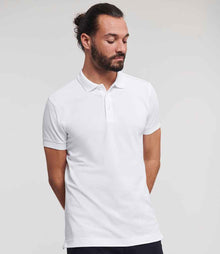 Russell Athletic Stretch Piqué Polo Shirt 566M - 566M White Model