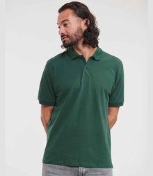 Russell Athletic Classic Cotton Piqué Polo Shirt 569M - 569M Bottle Green Model