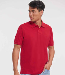 Russell Athletic Classic Cotton Piqué Polo Shirt 569M - 569M Classic Red Model