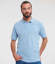 Russell Athletic Classic Cotton Piqué Polo Shirt 569M - 569M Sky Blue Model