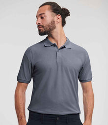 Russell Athletic Authentic Eco Piqué Polo Shirt 570M - 570M Convoy Grey Model
