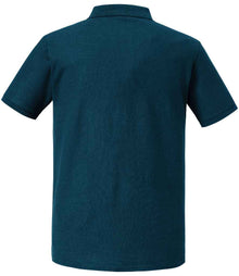 Russell Athletic Authentic Eco Piqué Polo Shirt 570M - 570M Petrol Blue Back