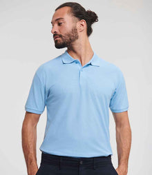 Russell Athletic Authentic Eco Piqué Polo Shirt 570M - 570M Sky Blue Model