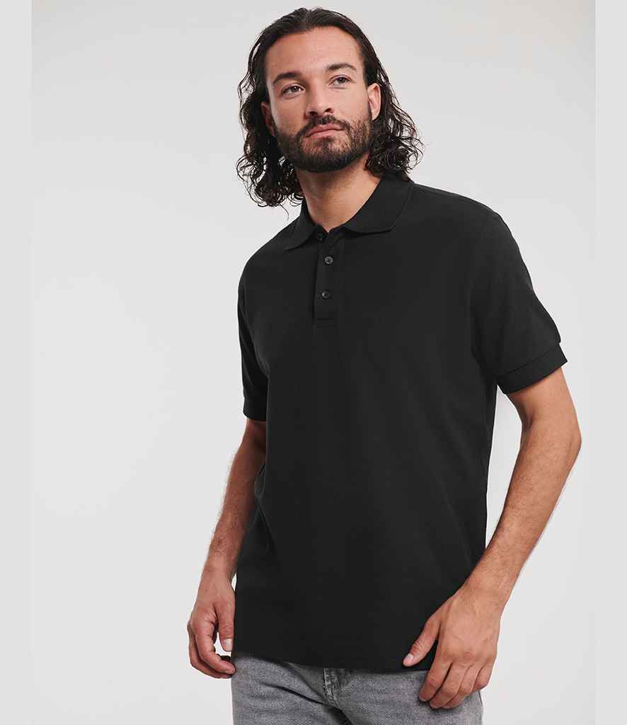 Russell Athletic Ultimate Cotton Piqué Polo Shirt 577M - 577M Black Model
