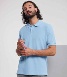 Russell Athletic Ultimate Cotton Piqué Polo Shirt 577M - 577M Sky Blue Model