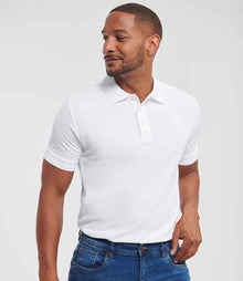 Russell Athletic Ultimate Cotton Piqué Polo Shirt 577M - 577M White Model