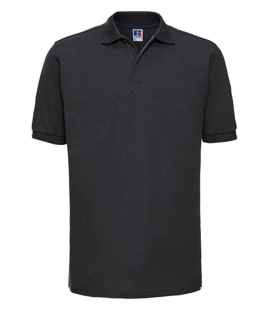 Russell Athletic Hardwearing Poly/Cotton Piqué Polo Shirt 599M - Black
