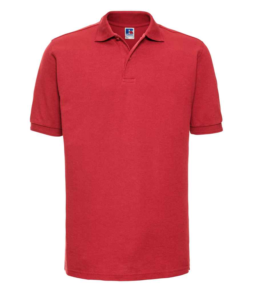 Russell Athletic Hardwearing Poly/Cotton Piqué Polo Shirt 599M - Bright Red