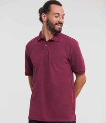 Russell Athletic Hardwearing Poly/Cotton Piqué Polo Shirt 599M - 599M Burgundy Model