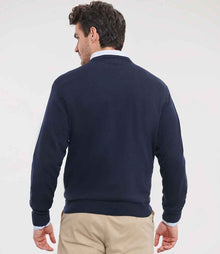 Russell Athletic Collection Cotton Acrylic V Neck Sweater 710M - 710M French Navy Model