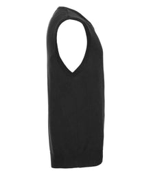 Russell Athletic Collection Sleeveless Cotton Acrylic V Neck Sweater 716M - 716M Black Side