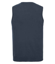 Russell Athletic Collection Sleeveless Cotton Acrylic V Neck Sweater 716M - 716M French Navy Back