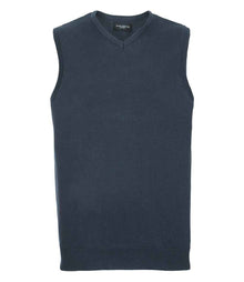 Russell Athletic Collection Sleeveless Cotton Acrylic V Neck Sweater 716M - French Navy