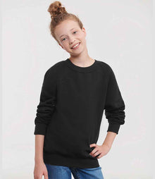 Russell Athletic Kids Raglan Sweatshirt 762B - 762B Black Model