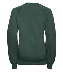 Russell Athletic Kids Raglan Sweatshirt 762B - 762B Bottle Green Back