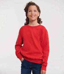 Russell Athletic Kids Raglan Sweatshirt 762B - 762B Bright Red Model