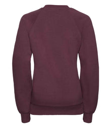Russell Athletic Kids Raglan Sweatshirt 762B - 762B Burgundy Back