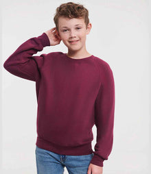 Russell Athletic Kids Raglan Sweatshirt 762B - 762B Burgundy Model