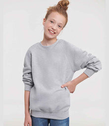 Russell Athletic Kids Raglan Sweatshirt 762B - 762B Light Oxford Model