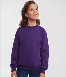 Russell Athletic Kids Raglan Sweatshirt 762B - 762B Purple Model