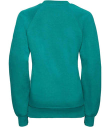 Russell Athletic Kids Raglan Sweatshirt 762B - 762B Winter Emerald Back