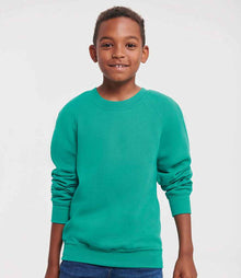 Russell Athletic Kids Raglan Sweatshirt 762B - 762B Winter Emerald Model