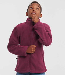 Russell Athletic Kids Outdoor Fleece Jacket 870B - 870B Burgundy Model