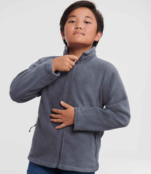 Russell Athletic Kids Outdoor Fleece Jacket 870B - 870B Convoy Grey Model