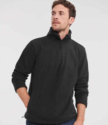 Russell Athletic Zip Neck Outdoor Fleece 874M - 874M Black Model