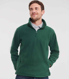 Russell Athletic Zip Neck Outdoor Fleece 874M - 874M Bottle Green Model