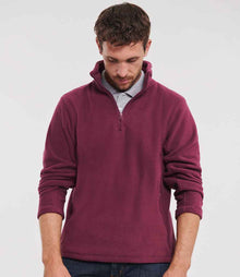 Russell Athletic Zip Neck Outdoor Fleece 874M - 874M Burgundy Model