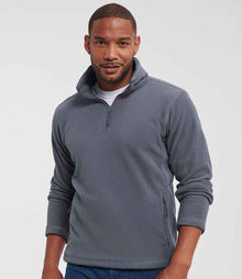 Russell Athletic Zip Neck Outdoor Fleece 874M - 874M Convoy Grey Model
