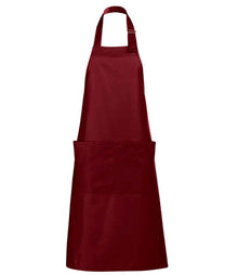 SOL'S Gala Long Bib Apron 88010 - Burgundy
