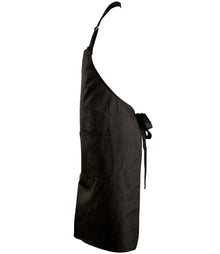 SOL'S Gala Long Bib Apron 88010 - 88010 Deep Black Side