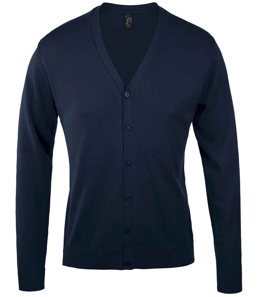 SOL'S Golden Cotton Acrylic V Neck Cardigan 90011 - Navy