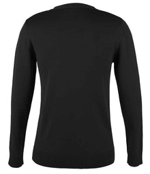 SOL'S Ladies Golden Cotton Acrylic V Neck Cardigan 90012 - 90012 Black Back