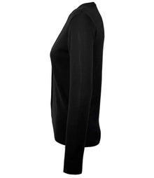 SOL'S Ladies Golden Cotton Acrylic V Neck Cardigan 90012 - 90012 Black Side