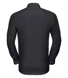 Russell Athletic Collection Long Sleeve Tailored Oxford Shirt 922M - 922M Black Back