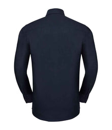 Russell Athletic Collection Long Sleeve Tailored Oxford Shirt 922M - 922M Bright Navy Back
