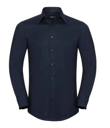 Russell Athletic Collection Long Sleeve Tailored Oxford Shirt 922M - Bright Navy